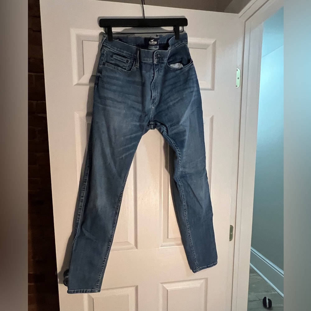 Mens Hollister Flex Skinny Jeans Lightwash Size 36x32